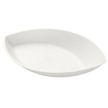 Schale Demo Piatto 140 ml - uncoated  Weiß Bagasse 175x104x35 | Packung (35 Stück)