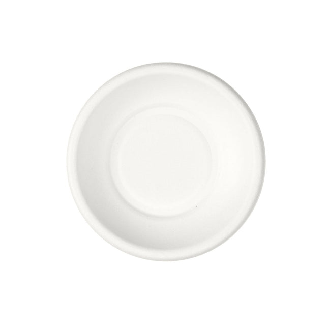 Teller Demo rund  ø 99 mm - uncoated  Weiß Bagasse 99x99x17 | Packung (50 Stück)