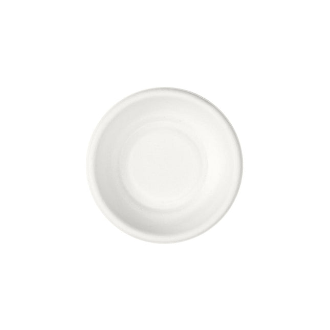 Teller Demo rund  ø 77 mm - uncoated  Weiß Bagasse 77x77x15 | Packung (120 Stück)