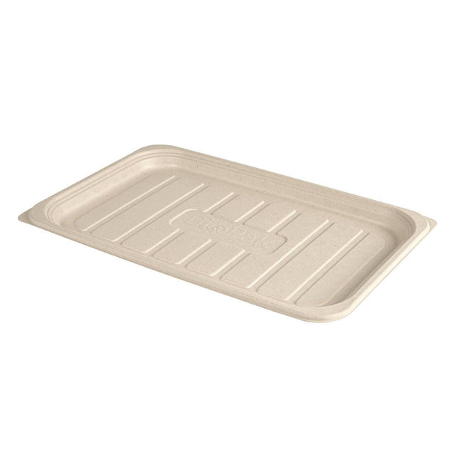 Servierplatte Essential- uncoated  Braun Bagasse 460x300x25 | Packung (45 Stück)