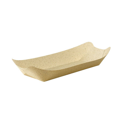 Bloom Tray Large - uncoated  Natur Graspapier 265x135x55  | Packung (500 Stück)