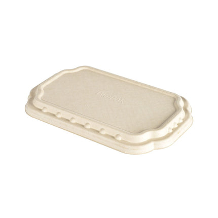 Take-Away Fibre Lid?  Natur  Coated Bagasse 256x165x19? | Packung (225 Stück)