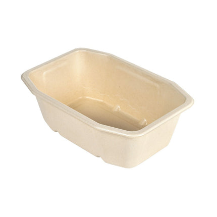 HMR Fibretray/PE 1-comp, 215x148x70 mm  Braun Coated Bagasse 215x148x70  | Packung (300 Stück)