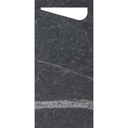 SACCHETTO Marble black 190x85 mm - Elegant | Packung (100 Stück)