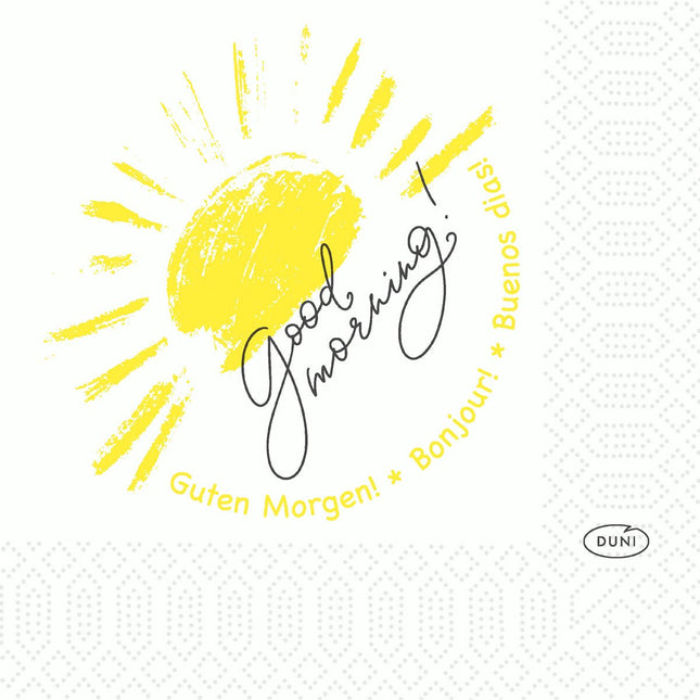 Zellt.-Servietten 24x24 cm, 3-lagig, Love Mornings | Packung (250 Servietten)