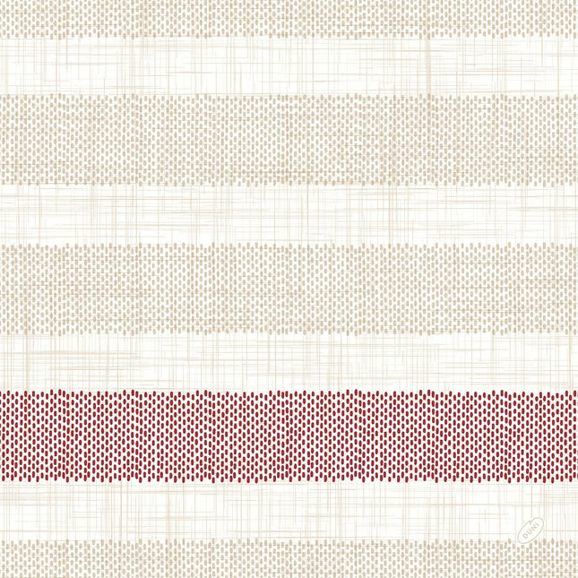 Dunilin Servietten 40x40 cm, Rigato Bordeaux - Hochwertige Tischdeko | Packung (45 Servietten)