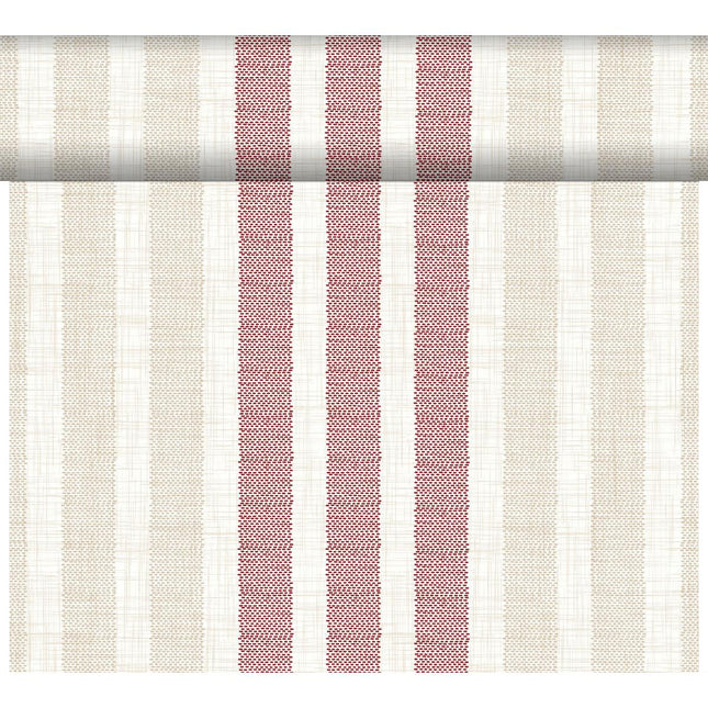 DC-Tete a Tete 0,4x24m Rigato bordeaux - Elegante Tischdeko | Packung (1 Stück)