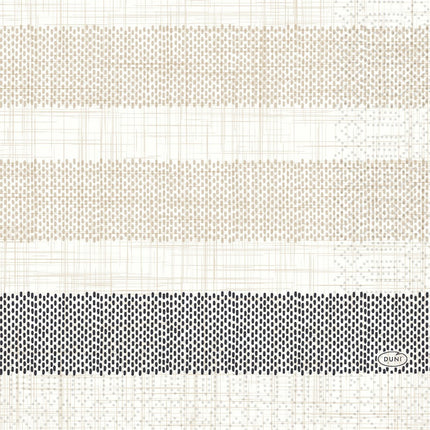 Zellt.-Servietten 33x33 cm, 3-lagig, Rigato schwarz - 50 Stück | Packung (50 Servietten)