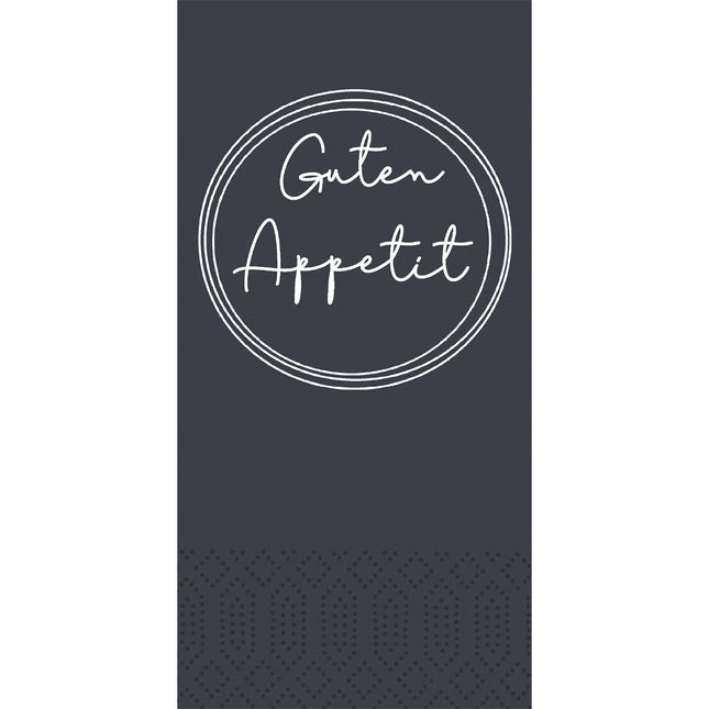 Zellt.-Serv. 33 cm 2-lagig 1/8-Falz Appetit schwarz Servietten | Packung (300 Servietten)