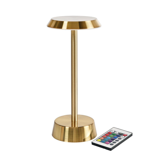 LED-Lampe kabellos NOUR in Messing - Moderne Tischbeleuchtung | Packung (1 Stück)