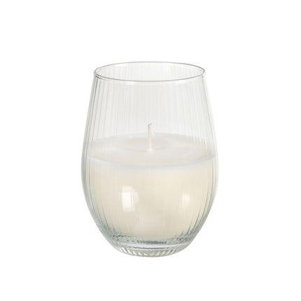 Kerzengläser Ritz, 12,5 cm, Ø76 mm, weiß - Elegante Teelichthalter | Packung (1 Stück)