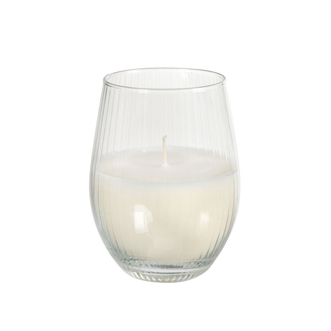 Kerzengläser Ritz, 12,5 cm, Ø76 mm, weiß - Elegante Teelichthalter | Packung (1 Stück)