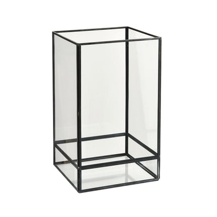 Capella Laterne Glas, schwarz