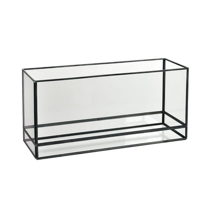 Capella Laterne Glas, schwarz