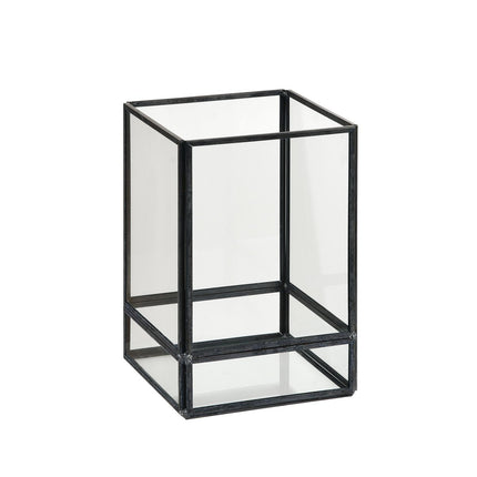 Capella Laterne Glas, schwarz