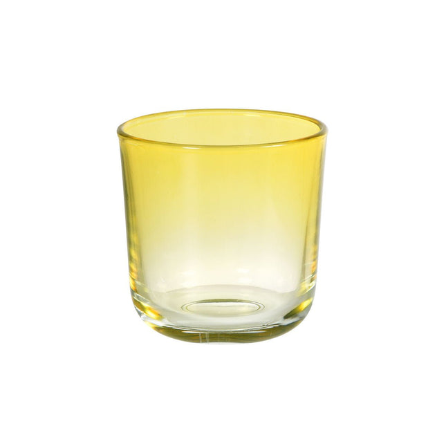 Switch & Shine Kerzenhalter aus Glas, gelb, 81x72,5 mm | Packung (1 Stück)