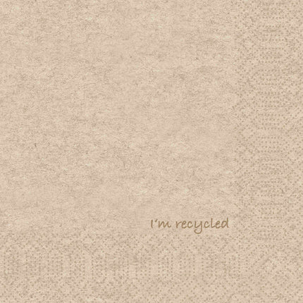 Zellt.Serv.33x33 2lg. 1/4 I'm recycled Papierservietten | Packung (300 Servietten)