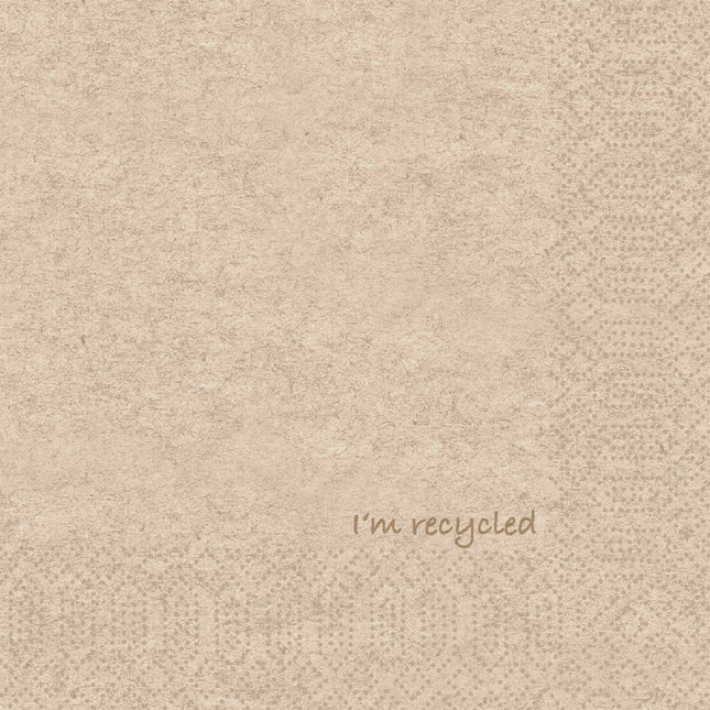 Zellt.Serv.33x33 2lg. 1/4 I'm recycled Papierservietten | Packung (300 Servietten)