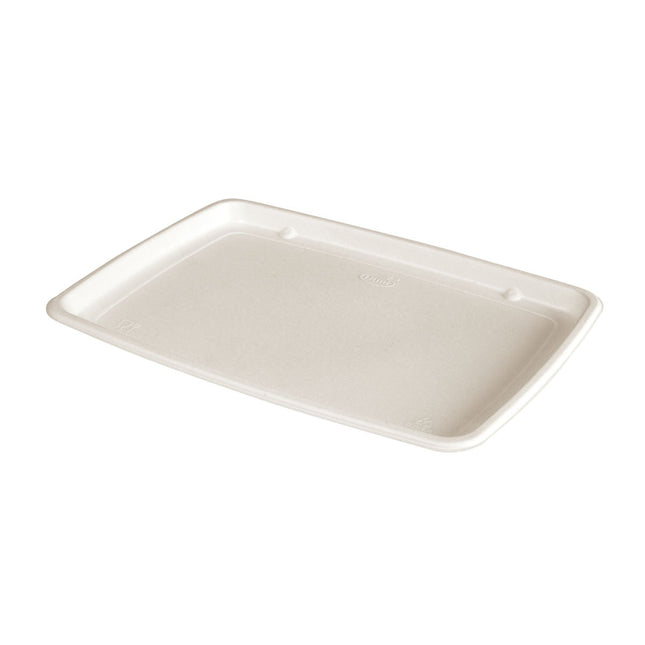 Servierplatte Small - uncoated  Braun Bagasse 285x203x15 | Packung (60 Stück)