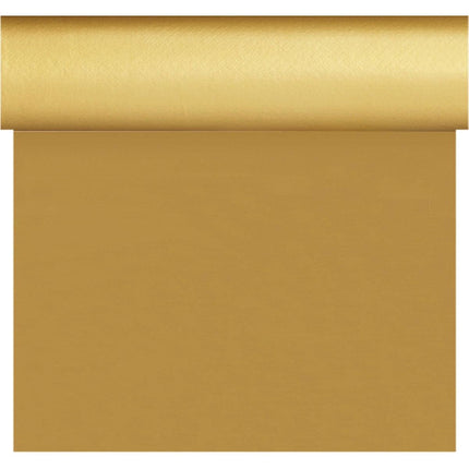 Dunisilk Tete a Tete 0,4x24m gold - Elegante Tischdecke für Festlichkeiten | Packung (1 Stück)