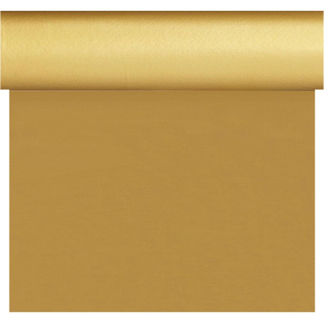 Dunisilk Tete a Tete 0,4x24m gold - Elegante Tischdecke für Festlichkeiten | Packung (1 Stück)