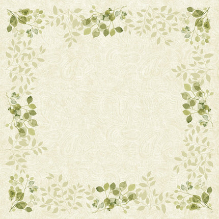 Bio-Dunicel-Mitteld. 84x84 cm Paisley Leaves Servietten | Packung (20 Stück)