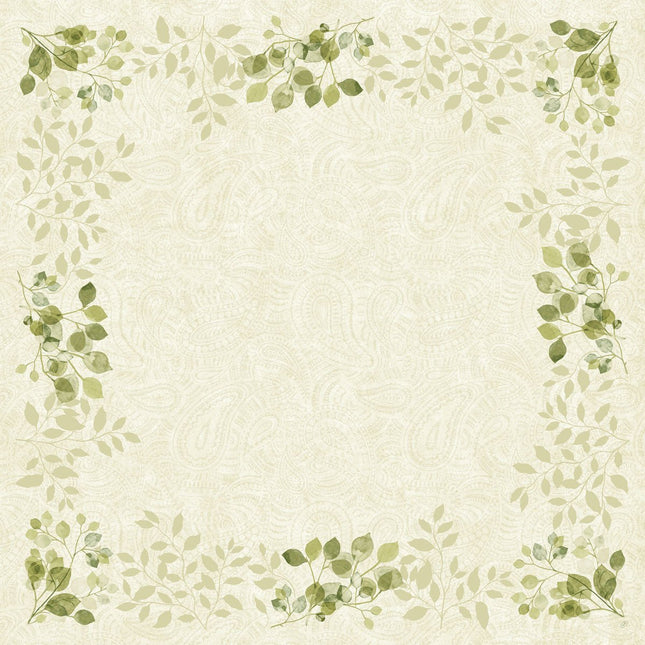 Bio-Dunicel-Mitteld. 84x84 cm Paisley Leaves Servietten | Packung (20 Stück)