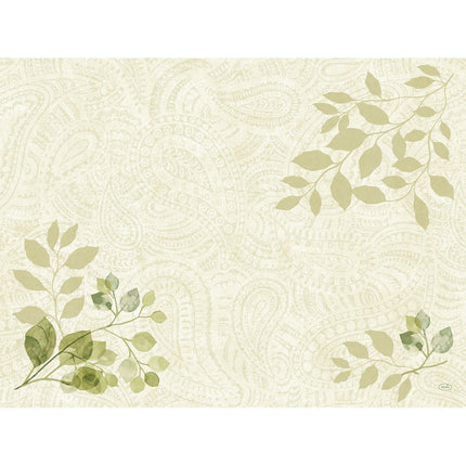Bio-Dunicel-Sets 30x40 cm Paisley Leaves - Elegante Tischdekoration | Packung (100 Stück)