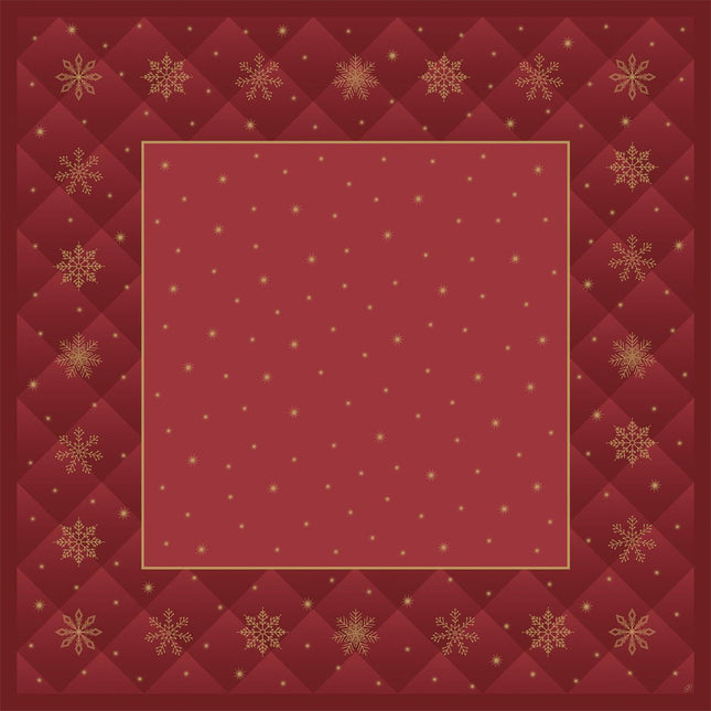 Bio-Dunicel-Mitteld. Rhombus bordeaux - Elegante Tischdeko 84x84 cm | Packung (20 Stück)