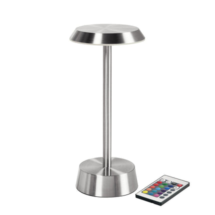 NOUR Kabellose LED-Lampe in Silber - Modernes Design für Zuhause | Packung (1 Stück)
