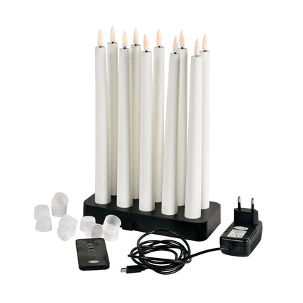 LED Spitzkerzen 27,8 cm, warmweiß - Elegante Dekoration für Zuhause | Karton (1 Packung)