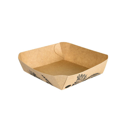 Alga Schale quadratisch 115x115x39mm, braun | Karton (1 Packung)
