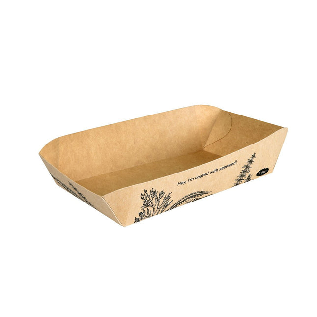Alga Schale rechteckig 160x85x40mm, braun | Karton (1 Packung)