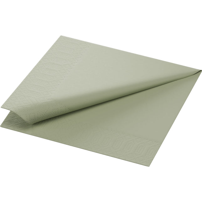 Zellt.Serv.33x33 3lg. 1/4 pistachio green - Hochwertige Servietten | Packung (250 Stück)