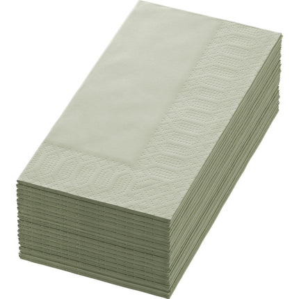 Zellt.Serv.40x40 3lg 1/8 BF. pistachio green - Hochwertige Servietten | Packung (250 Stück)
