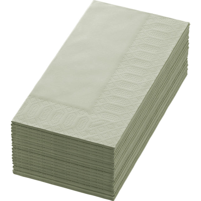 Zellt.Serv.40x40 3lg 1/8 BF. pistachio green - Hochwertige Servietten | Packung (250 Stück)