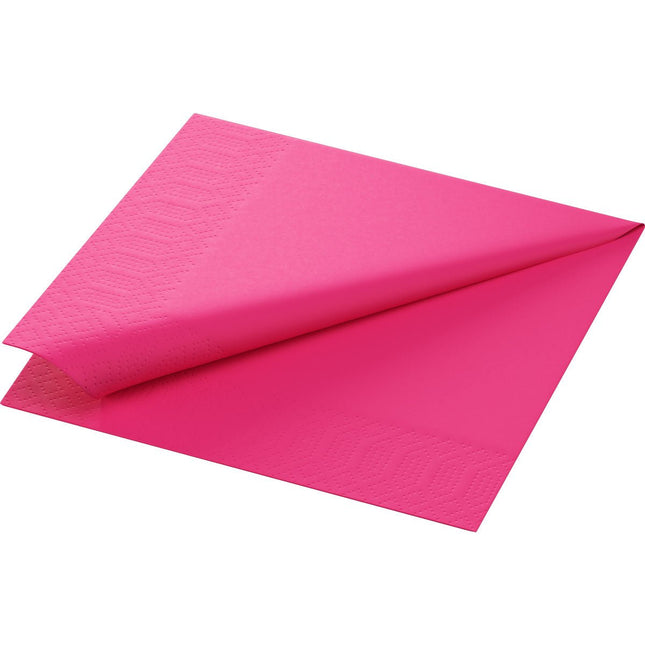 Zellt.Serv.33x33 3lg. 1/4 fuchsia Papierservietten | Packung (50 Stück)