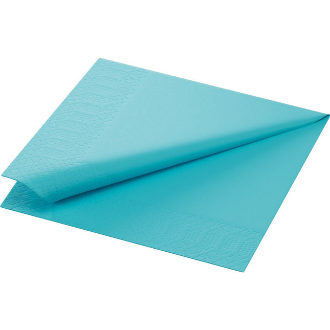Zellt.Serv.33x33 3lg. 1/4 mint blue Papierservietten | Packung (50 Stück)