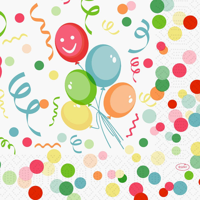 Zellt.-Serv. 33 cm 3-lagig 1/4-Falz Happy Bubbles Servietten | Packung (50 Stück)