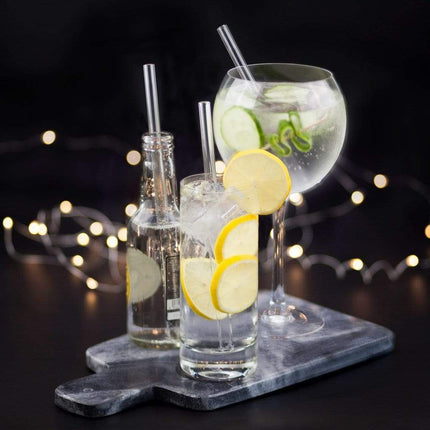 SEO. 20x 23cm Party Set Glasstrohhalme mit persönlicher Gravur - Linkreich