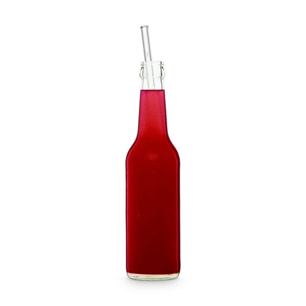 SEO. 20x 27 cm Glasstrohhalme Lang für Flaschen und Karaffen 0,33 bis 0,5 Liter - Linkreich