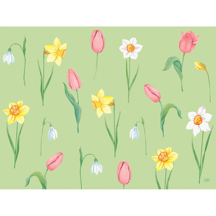 Papier-Tischsets Spring Melody 30x40 cm - Dekorative Tischunterlagen | Packung (250 Stück)