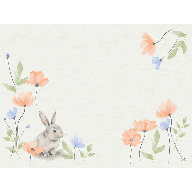 Bio-Dunicel-Sets 30x40 Bunny Bloom - Umweltfreundliche Tischsets | Packung (100 Stück)