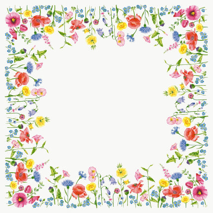 Bio-Dunicel-Mitteld. Flowy Meadow - Elegante Papierservietten | Packung (20 Stück)