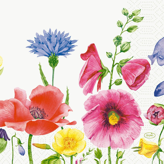 Servietten 33 cm 3-lagig 1/4-Falz Flowy Meadow Papierservietten | Packung (250 Stück)
