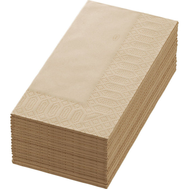 Zellt.-Serv.40x40 3lg 1/8 Meadow natural - Papierservietten | Packung (250 Stück)