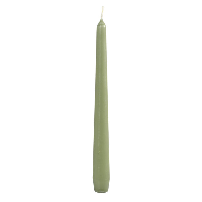 Leuchterkerzen 250x22 mm, pistaziengrün - Hochwertige Kerzen | Packung (50 Stück)