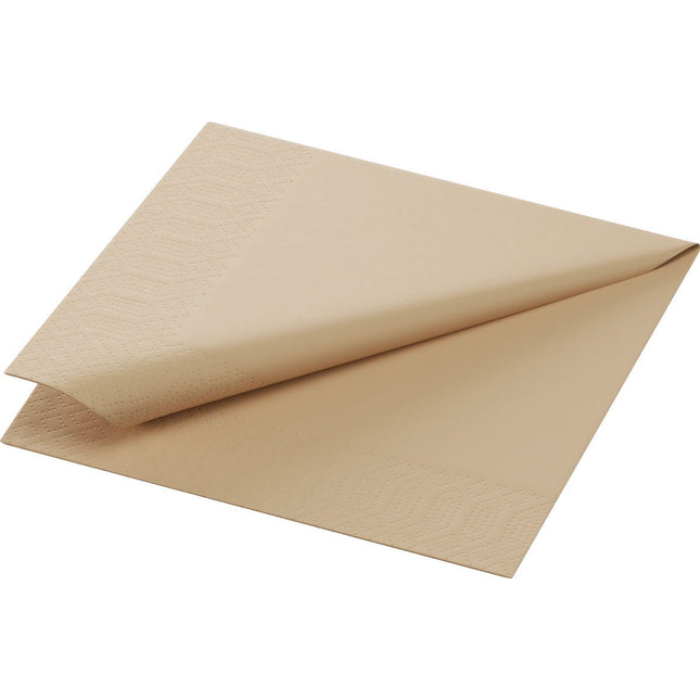 Zellt.-Serv.24x24 2lg. 1/4 F.natural brown, ungebleicht Papierservietten | Packung (300 Stück)
