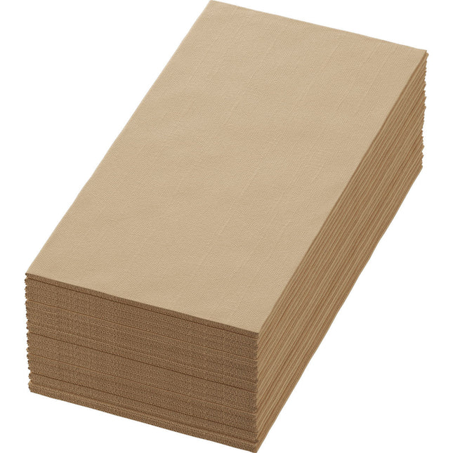 Bio-Dunisoft Servietten 40x40 cm 1/4-Falz naturbraun Papierservietten | Packung (60 Stück)