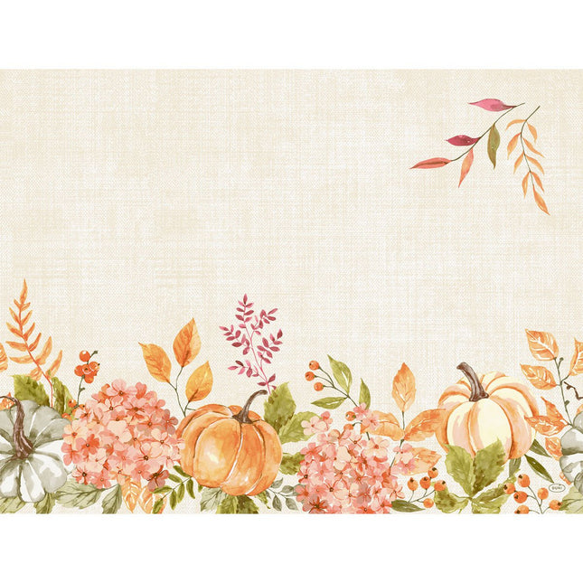 Papier-Tischsets 30x40 cm Spicy Pumpkin für herbstliche Dekoration | Packung (250 Stück)